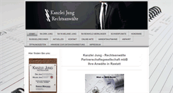 Desktop Screenshot of kanzlei-jung.de